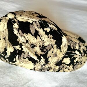 Floral Black and Cream Cap Women’s hat